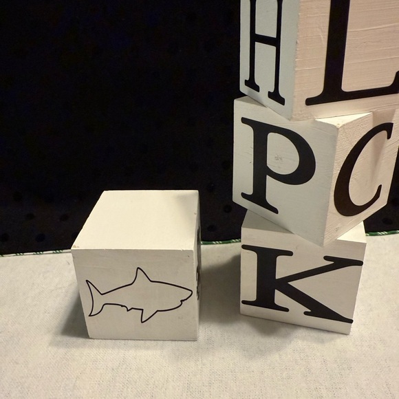 White HOME Decorative Blocks with Design - Picture 14 of 14